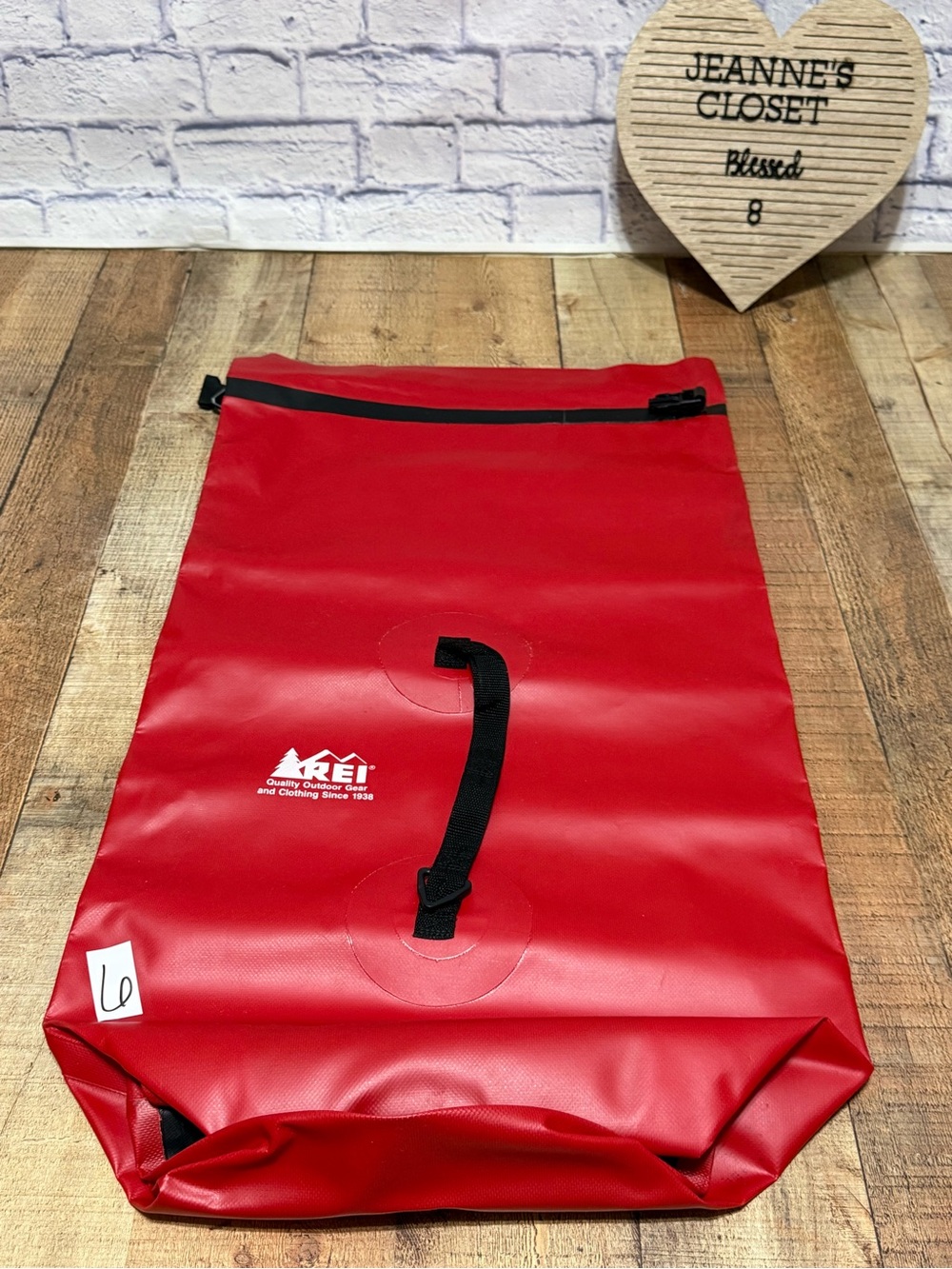 Vintage REI Red Waterproof-Style Roll Top Dry Bag Sack with Buckle Closure